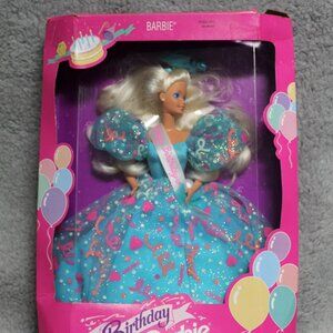 Birthday Barbie #11333 Vintage 1993 Blue Dress Blonde Blue Eyes NIB